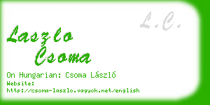 laszlo csoma business card