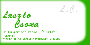 laszlo csoma business card